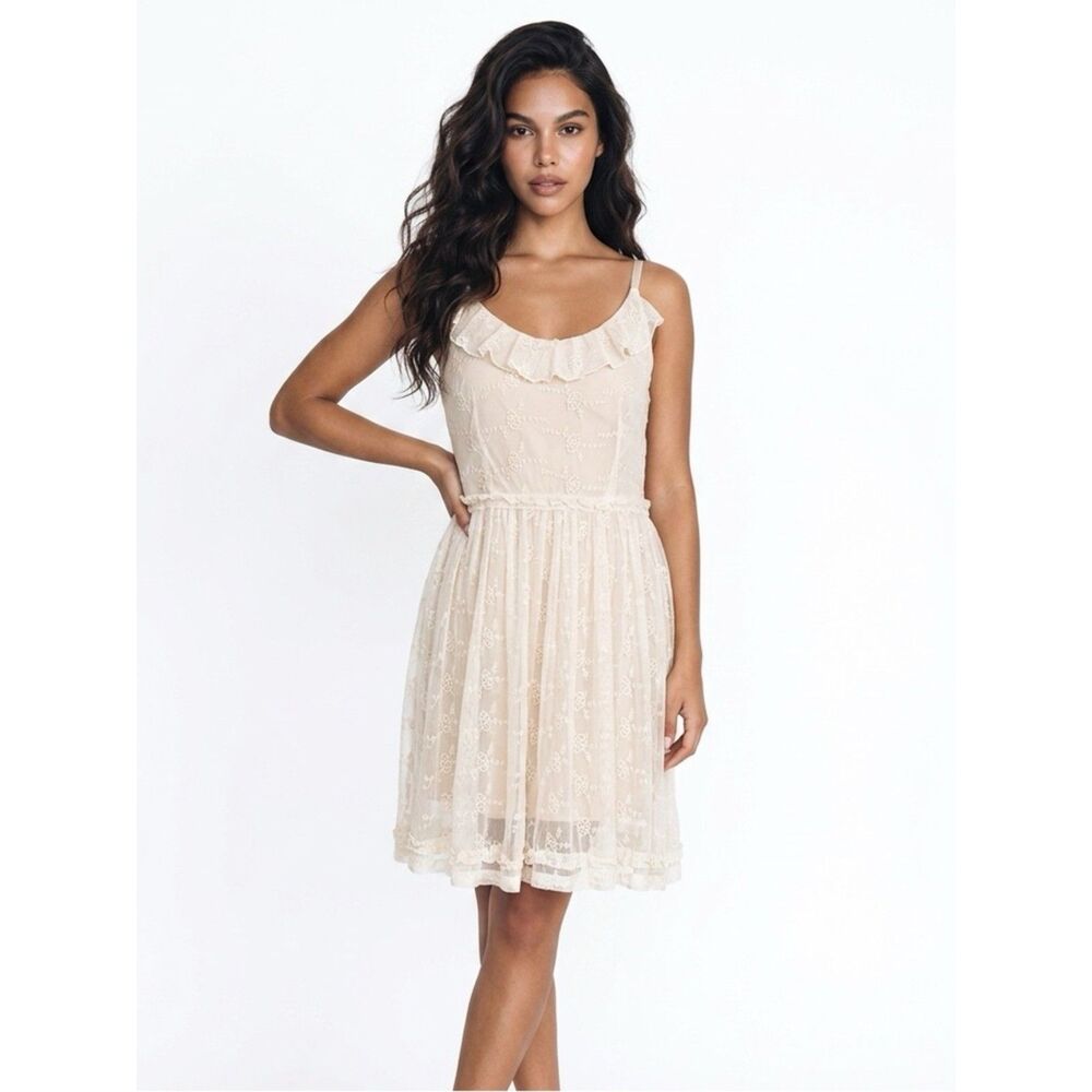 Altar'd State Cream Lace Dress. Large